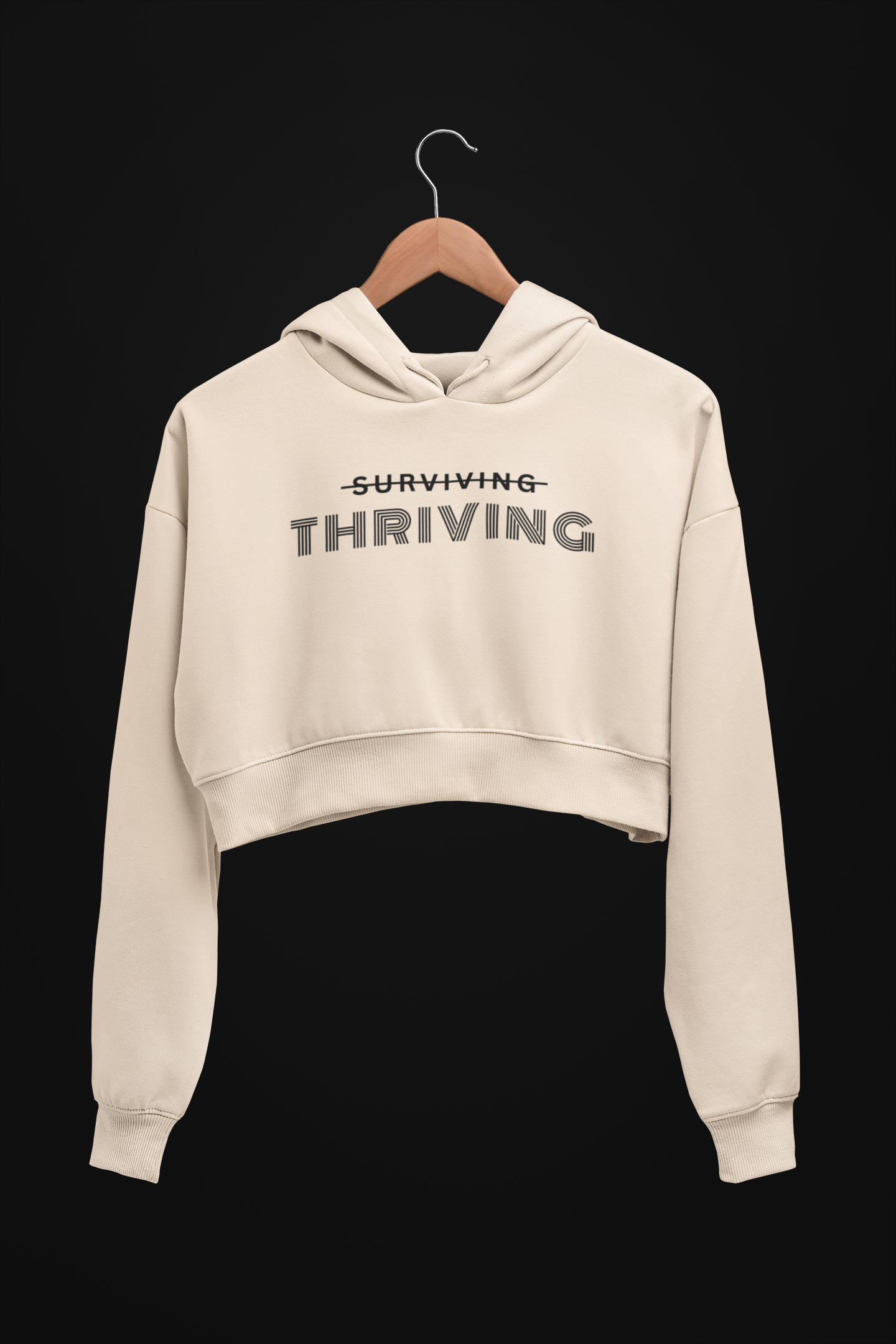 Thriving Cropped Hoodie - EarthTones