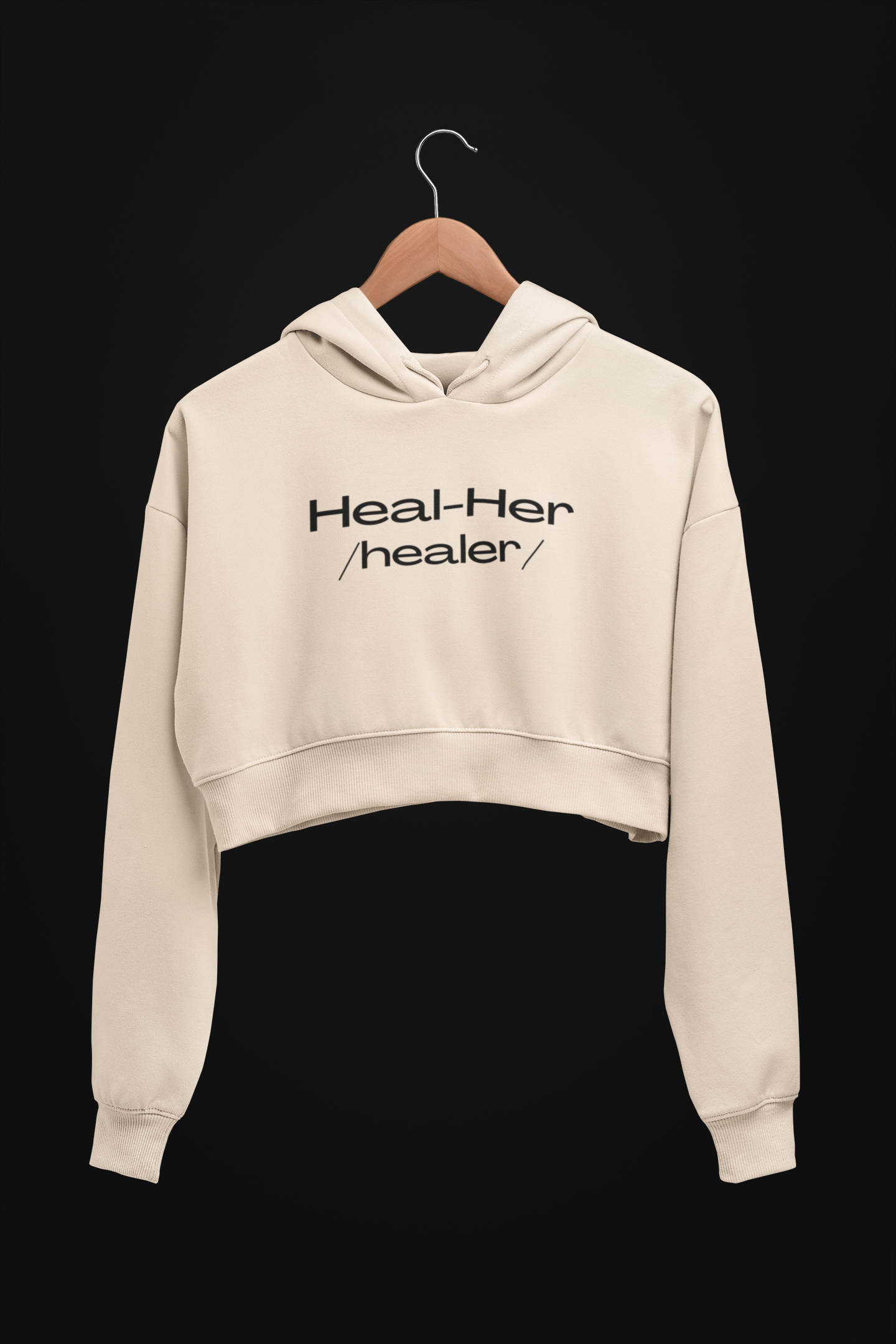 Heal-Her Cropped Hoodie - EarthTones