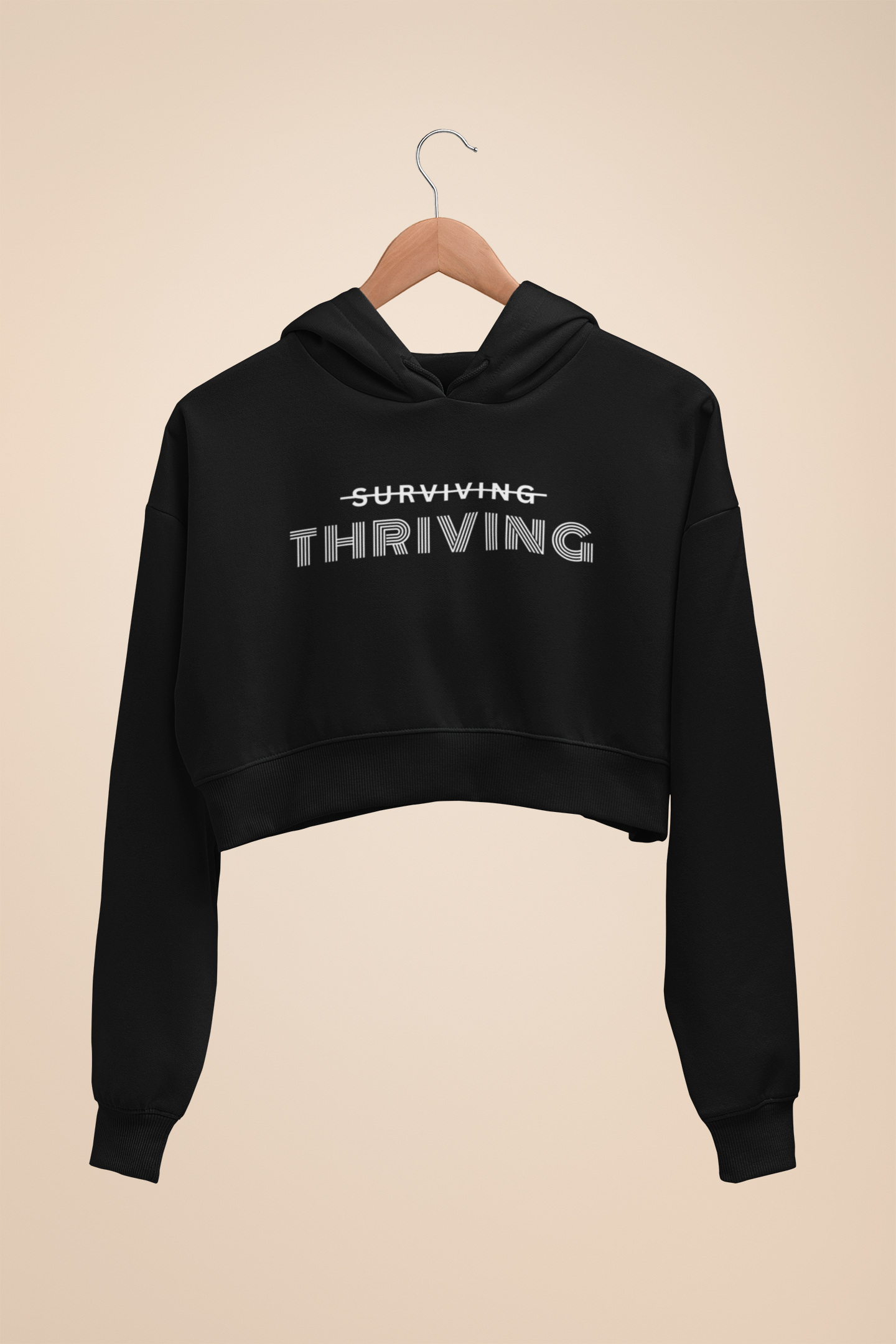 Thriving Cropped Hoodie - EarthTones