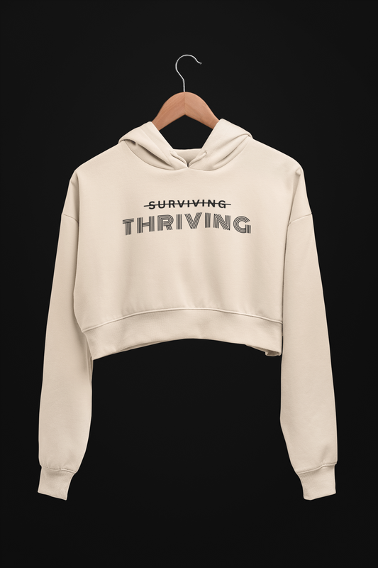 Thriving Cropped Hoodie - EarthTones